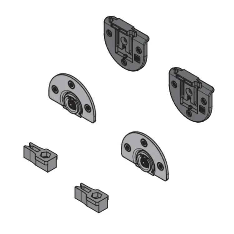 Kit Accessori Koblenz per scorrevole System 0105, per 1 anta, portata 60 Kg, con Pattini superiori e Carrelli inferiori Voordeelprijs