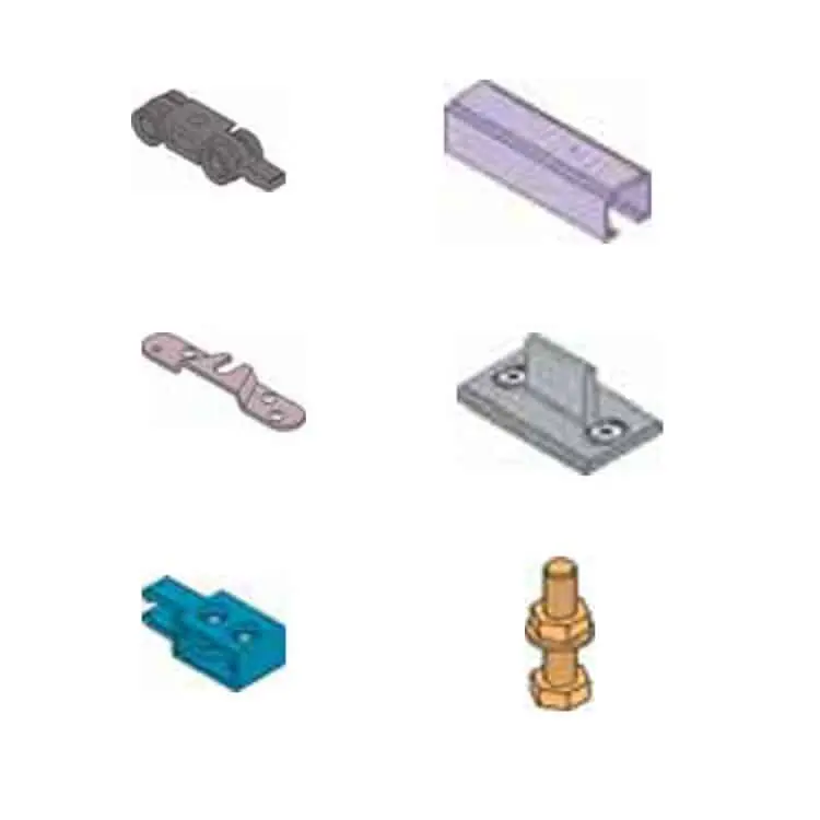 Kit accessori Koblenz 0400/4 + binario lunghezza 2000 mm, per porta scorrevole, portata 80 Kg Koop Online
