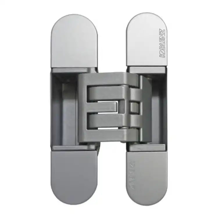 Lage Kosten Cerniera a scomparsa K6360-38 Kubica Hybrid Koblenz, per porte filo muro, dimensione 125x30-28 mm, regolabile su 3 assi, portata 60 kg, Zama finitura Cromo Satinato