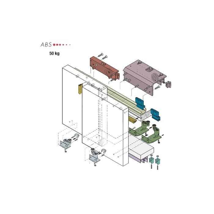 Direct Beschikbaar Kit accessori per anta esterna di armadi, Koblenz System 0930/50, portata 50 kg