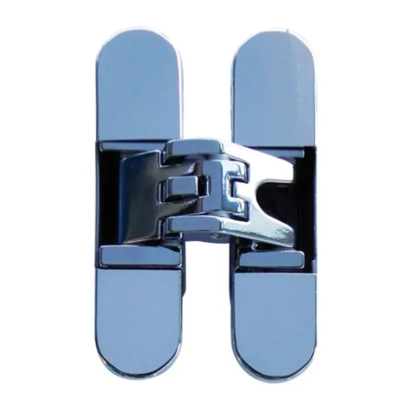 Cerniera a scomparsa K6200 Kubica Koblenz, per porte filo muro, dimensione 95x23,3 mm, regolabile su 3 assi, portata 45 kg, Zama finitura Cromo Lucido Must-Have