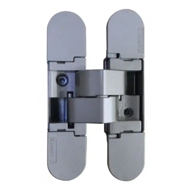 Gecertificeerd Cerniera a scomparsa K1000 Kombi 3 Koblenz per porte filo muro, dimensione 110x24 mm, portata 40 Kg, regolabile su 3 assi, Zama finitura Cromo Satinato