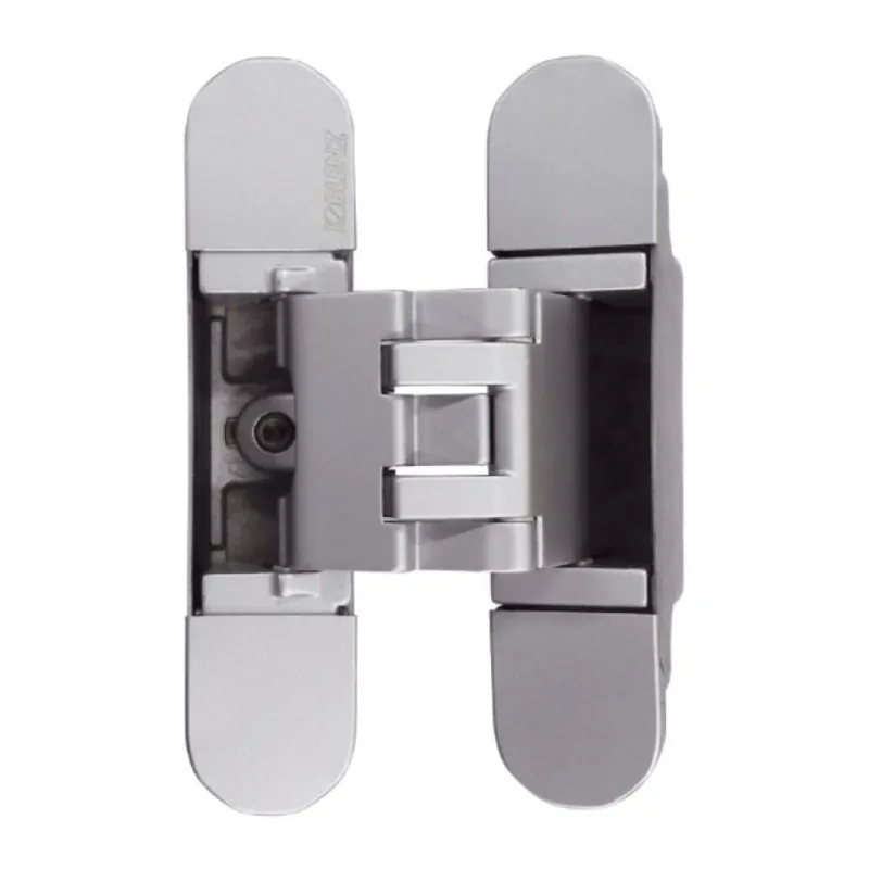 Cerniera a scomparsa K3000 Kubica Kubiquadra Koblenz, per porte filo cornice, dimensione 140x31 mm, regolabile su 3 assi, portata 45 kg, Zama finitura Cromo Satinato Uitverkoop