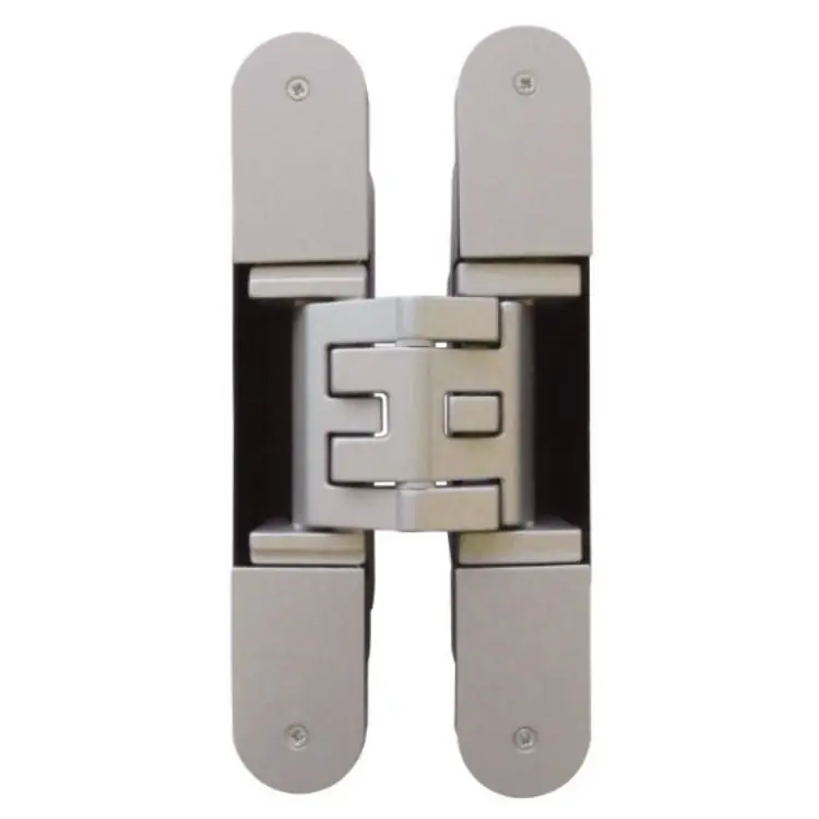Cerniera a scomparsa Kubica K5080 Koblenz, per porta filomuro 80 Kg, dimensioni 160x28 mm, finitura Cromo Satinato Must-Have
