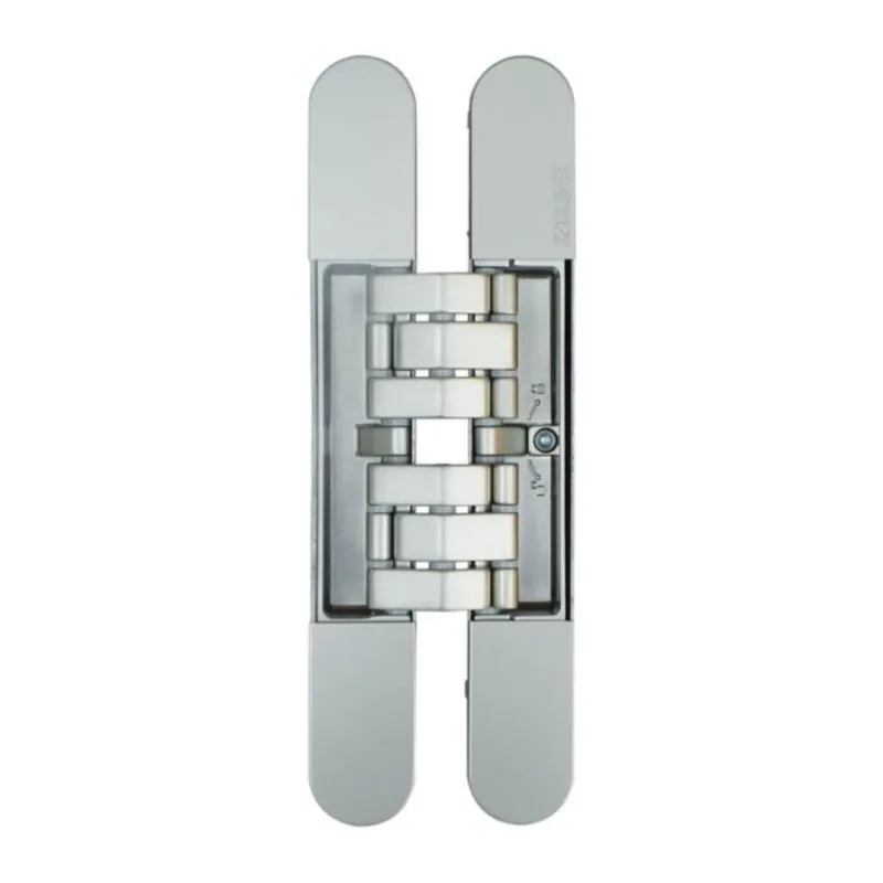 Cerniera a scomparsa K7200 Kubi7 Koblenz, per porte filo muro, dimensione 230x32 mm, regolabile su 3 assi, portata 200 kg, Zama finitura Cromo Satinato Koop Vandaag