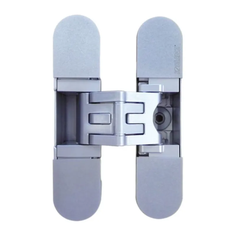 Hoge Kwaliteit Cerniera a scomparsa K2700 Kubica K27 Koblenz, per porte filo muro, dimensione 120x27 mm, regolabile su 3 assi, portata 60 kg, Zama finitura Cromo Satinato