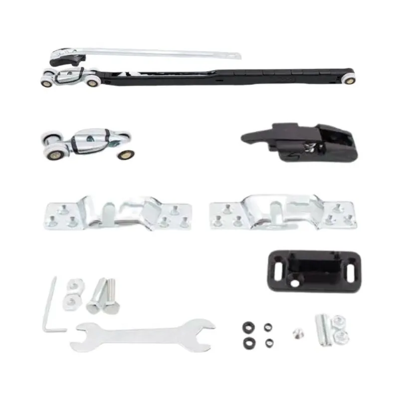 Guarnitura scorrevole 0500 3 1 ABS Koblenz per porta da interni, staffe e fermi a pinza registrabile, ammortizzato in chiusura, portata 120 Kg, Zama finitura Zincato Speciale Aanbieding
