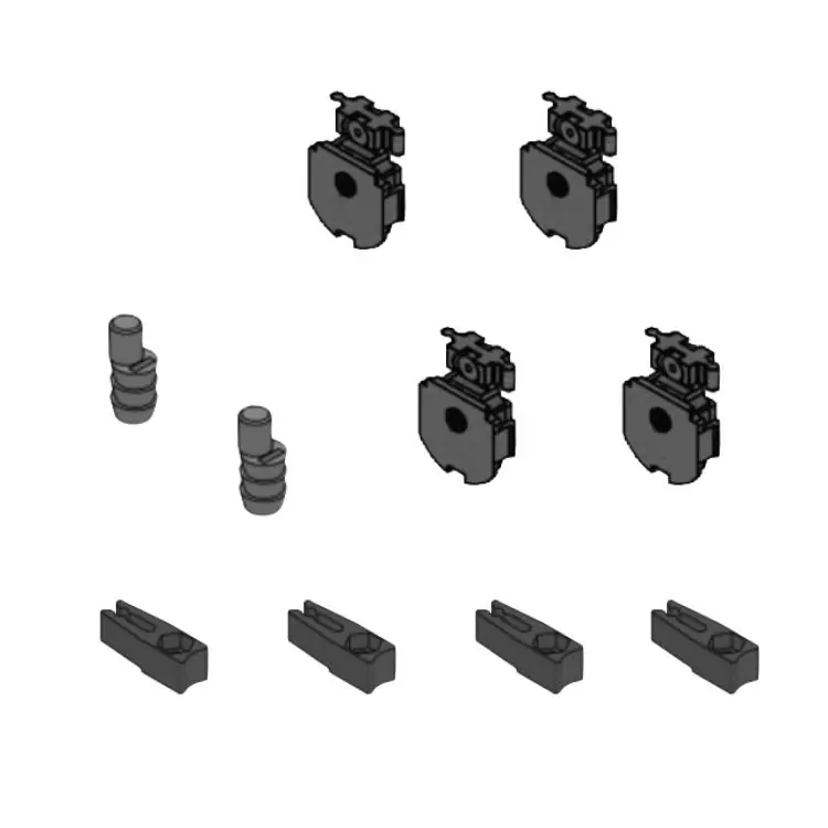 Kit accessori per 2 ante scorrevoli di mobili, Koblenz System 0350/15, portata 15 kg Rechtstreeks Van De Fabrikant