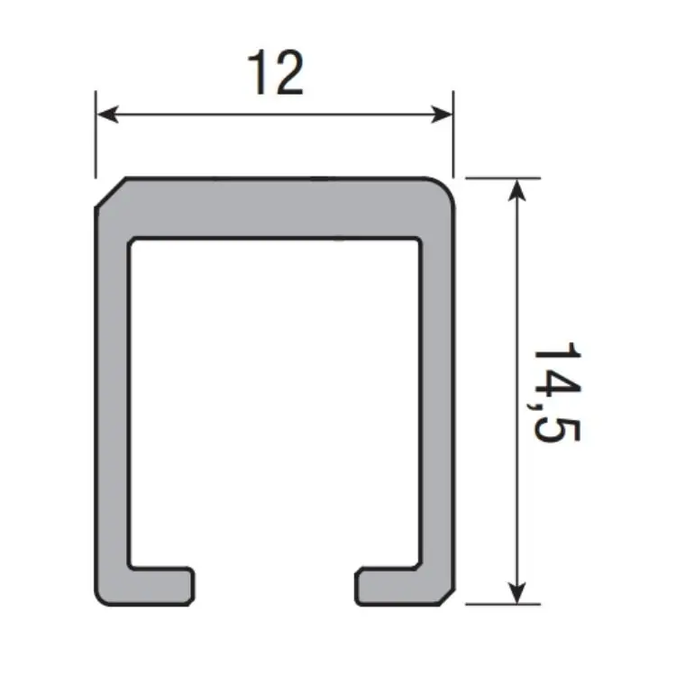 Binario superiore forato Koblenz per scorrevole System 0350, per anta da mobile, lunghezza 3000 mm, in Alluminio Grezzo Snelle Levering