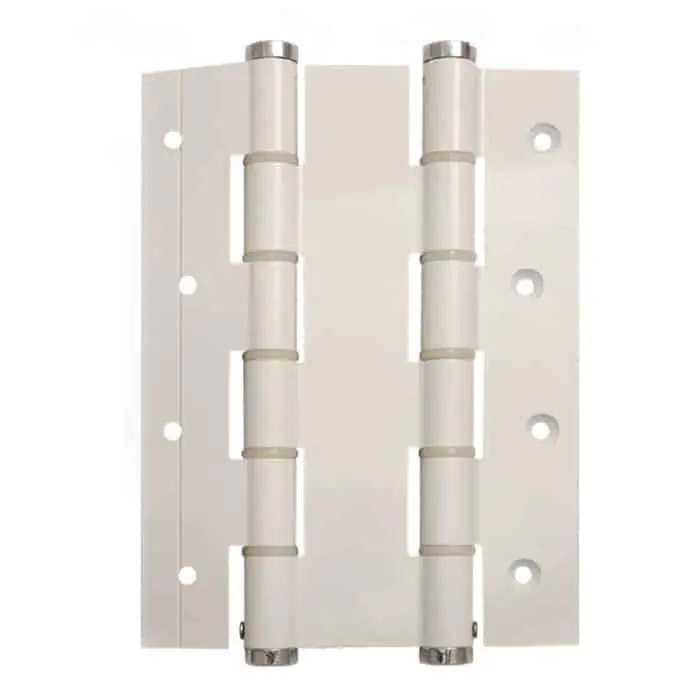 Cerniera a molla DA 180 Justor, doppia azione, portata 40 Kg, spesore porta 40 mm, finitura Alluminio Verniciato Bianco Op = Op