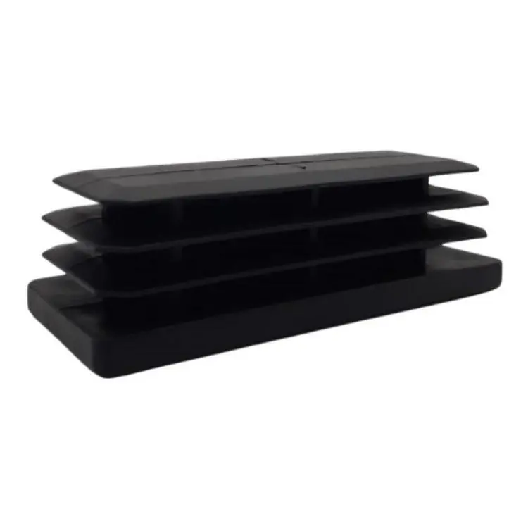 Puntale alettato rettangolare RIA 113 Ivars per tubolare, dimensioni 20x60 mm, in PE, finitura Nero Seizoensaanbieding