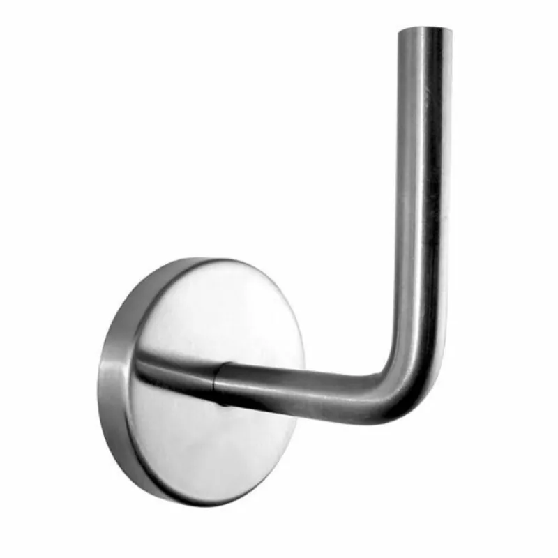Beperkt Aanbod Reggicorrimano da parete tondo con piastra E0228 IAMDesign, collegamento per tubo da 33,7- 42,4 mm diametro, Acciaio Inox