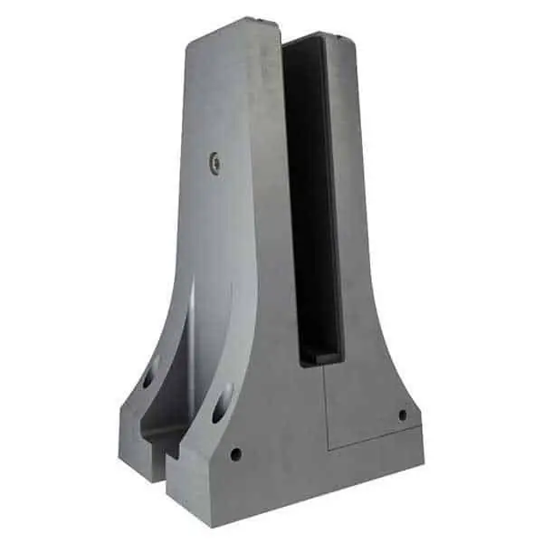 Supporto a pavimento per parapetto in vetro Chamelon Frameless di IAMDesign, con spina di sicurezza, in acciaio inox e zama, finitura Opaca Nieuw