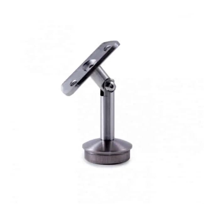 Korting Reggicorrimano da parete snodato per vetro IAMDesign, altezza 75 mm, diametro tubo 42,4 mm, in acciaio inossidabile, finitura Satinata
