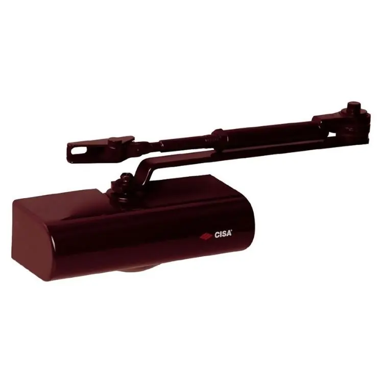 Fabrieksprijs Chiudiporta aereo C1416 Smart Plus 2 Cisa, con arresto, forza di chiusura 2-4, portata 80 Kg, finitura Testa di Moro