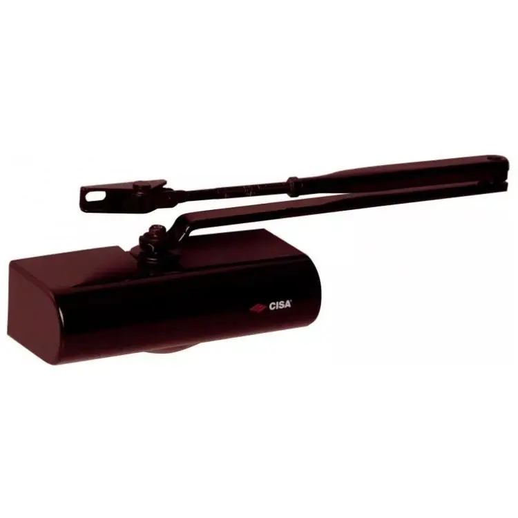 Chiudiporta aereo C1415 Smart Plus 2 Cisa, senza arresto, forza di chiusura 3, portata 60 Kg, finitura Testa di Moro Populair
