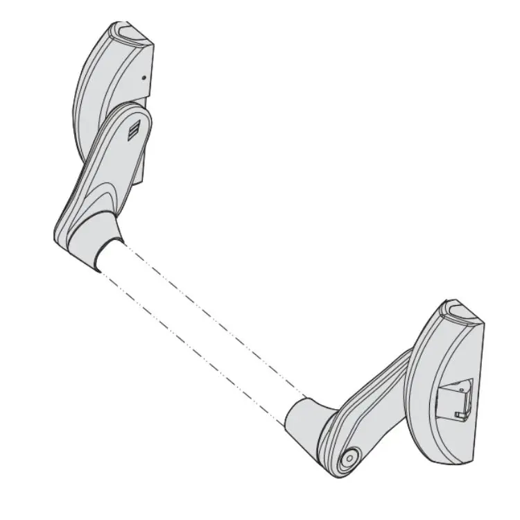 Superprijs Maniglione antipanico 59001.10 FAST Push Cisa, senza barra, con scrocco laterale, finitura Grigio