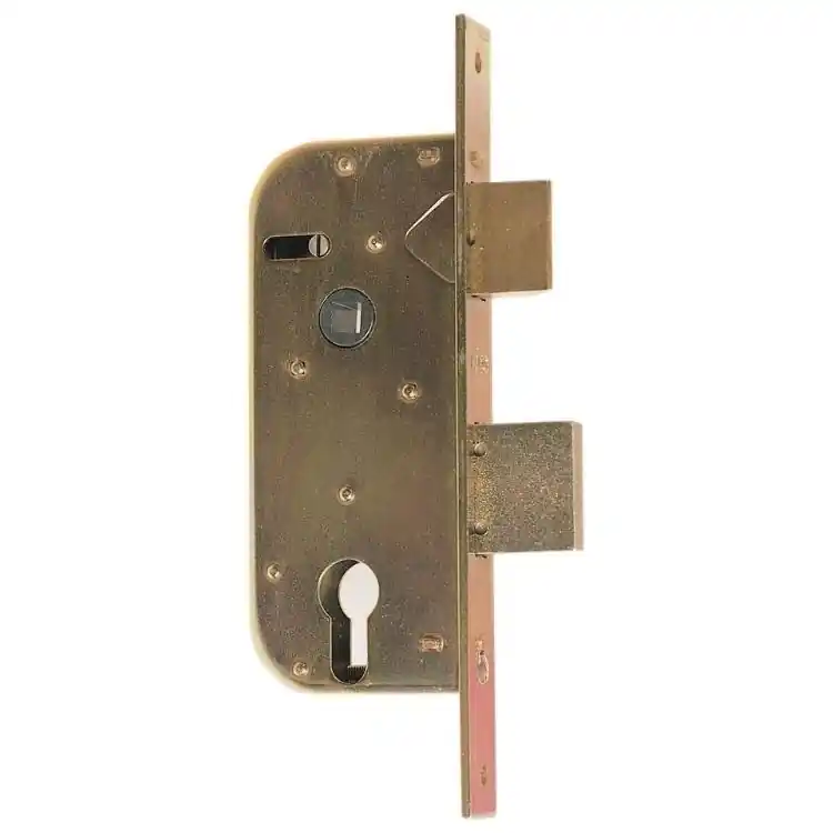 Weekendaanbieding Serratura da infilare Iseo per cancello, con catenaccio e scrocco, foro Yale, entrata 35 mm, finitura Zinco Tropical