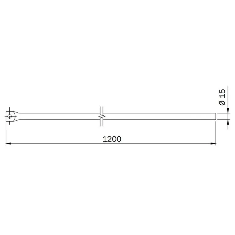 Uitverkoop Aste interna Iseo per serratura VIS, prolunga per serie 990063-990067, puntale 15 mm, finitura Verniciato Nero
