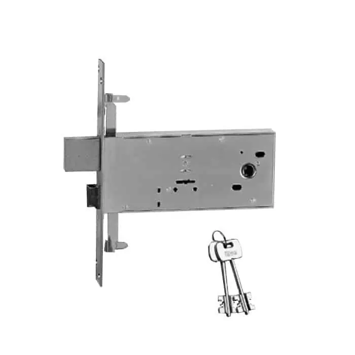 Hete Deal Serratura ISEO a doppia mappa per fascia, chiusura triplice, frontale 25x3 mm in acciaio zincato, entrata 90 mm