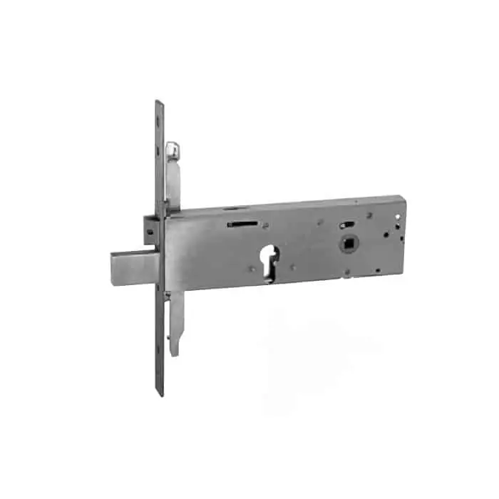 Serratura modulare ISEO per fascia, chiusura triplice, frontale 22x3 mm, entrata 90 mm, materiale acciaio Inox Gereduceerde Prijs