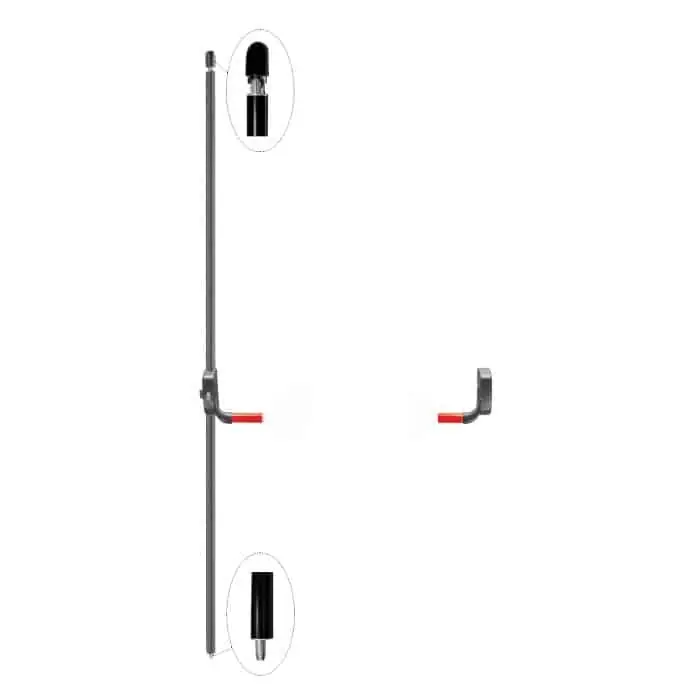 Veilige Betaling Maniglione antipanico Idea Bolt ISEO, chiusura triplice, reversibile, scrocco in acciaio con autobloccante, colore nero