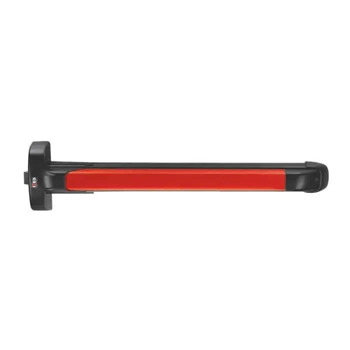 Alleen Vandaag Maniglione antipanico Push ISEO, modulare reversibile, idoneo per tagliafuoco, lunghezza massima 1170 mm, colore nero e rosso