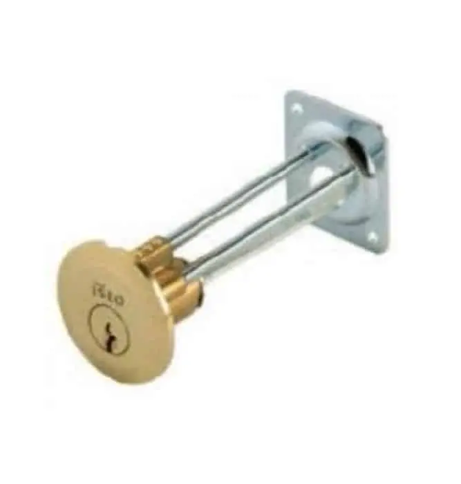 Superprijs Cilindro ISEO con chiave esterno staccato, per maniglione antipanico, da abbinare a porta di spessore 85 mm, colore ottone