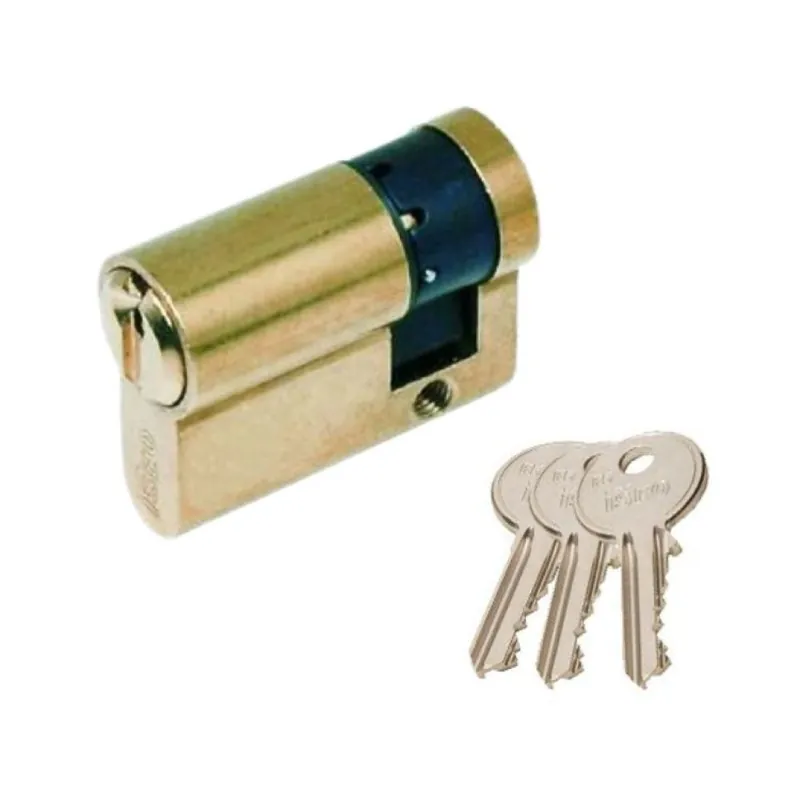 Beste Prijs Mezzo Cilindro F5 Iseo per porta, sagomato profilo Europeo, lunghezza 35 mm 25-10, finitura Ottone