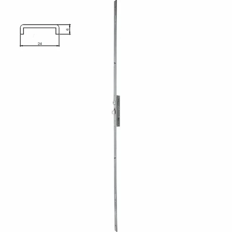 Bestel Nu Serratura multiblindo Classic 799100 Iseo per serramenti metallici, entrata 30 mm, interasse 92 mm, frontale U 2300x24x6 mm, Acciaio Inox