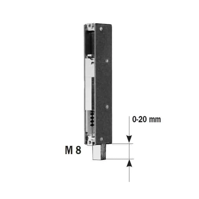 Speciale Aanbieding Deviatore ISEO per Multiblindo, chiusura basso, puntale sfaccettato per antisvito diametro 14X55 mm, quadro filetto M8 per puntale