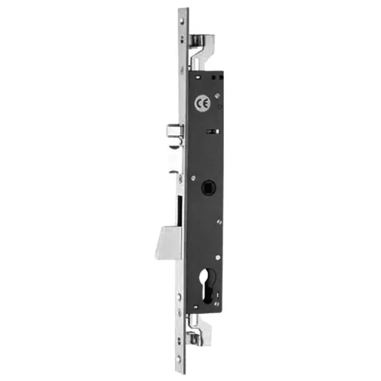 Serratura elettrica triplice ISEO Electra per montante, foro Yale, con catenaccio, entrata 30 mm, frontale 22 mm, finitura Inox Direct Beschikbaar