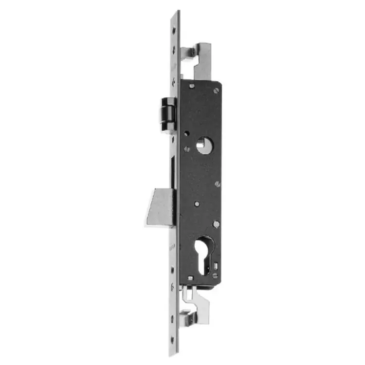 Serratura triplice da infilare ISEO Electra per montante, foro Yale, rullo e catenaccio, entrata 30 mm, frontale 22 mm, finitura Inox Beste Prijs