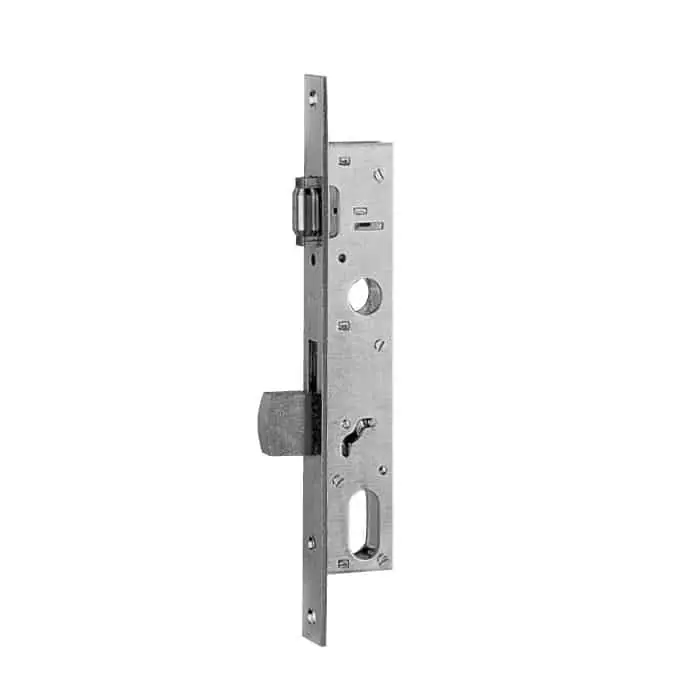 Betrouwbaar Serratura ISEO da infilare per montanti a scatola aperta, cilindro ovale, frontale 16x3 mm in acciaio cromato
