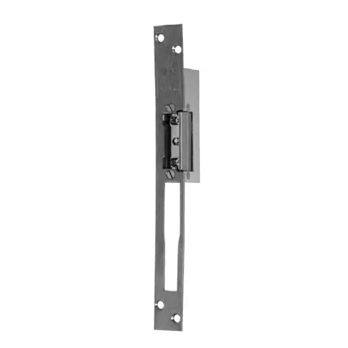 Must-Have Incontro elettrico ISEO Match, frontale piatto 240x24x3 mm, per serratura da infilare montante destra e fascia sinistra, in acciaio Inox