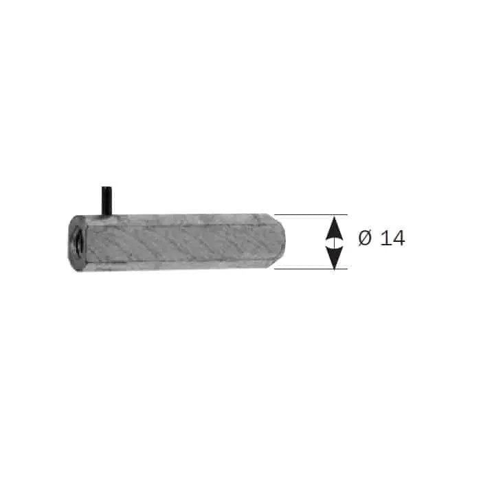 Direct Verzonden Puntale sfaccettato ISEO diametro 14 mm, per barre filettate M8 serratura Multiblindo, in acciaio carbonitrurato zincato