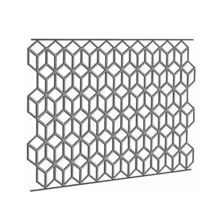 Pannello Sirmione 2 Gonzato per ringhiera, con cubi 12x6 mm, dimensioni 1016x2005 mm, sezione 12x12 mm Snelle Levering