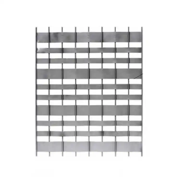 Pannello Gonzato per ringhiera, 10 lame intrecciare spessore 1 mm, dimensioni 808x1000 mm, paletti 8 mm Populair