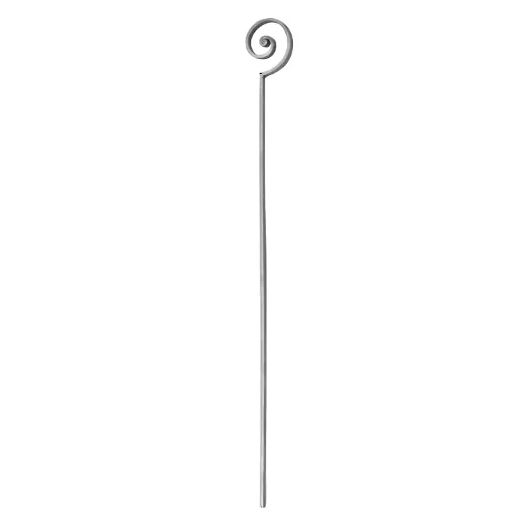 Paletto Gonzato con 1 riccio larghezza 105 mm per ringhiera, sezione 8x14 mm, altezza 1000 mm Flitsaanbieding