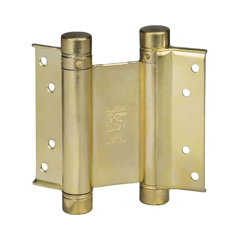 Cerniera Bommer 101 Aldeghi per porta, doppia azione, altezza 100 mm, Acciaio finitura Ottonato Bestseller