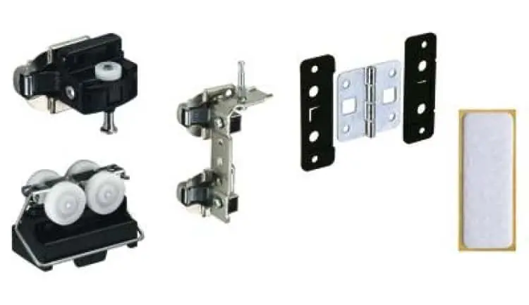 Kit cerniere e carrello 070 984 Hettich, per anta a libro armadio a pacchetto, apertura Destra Voordeelprijs