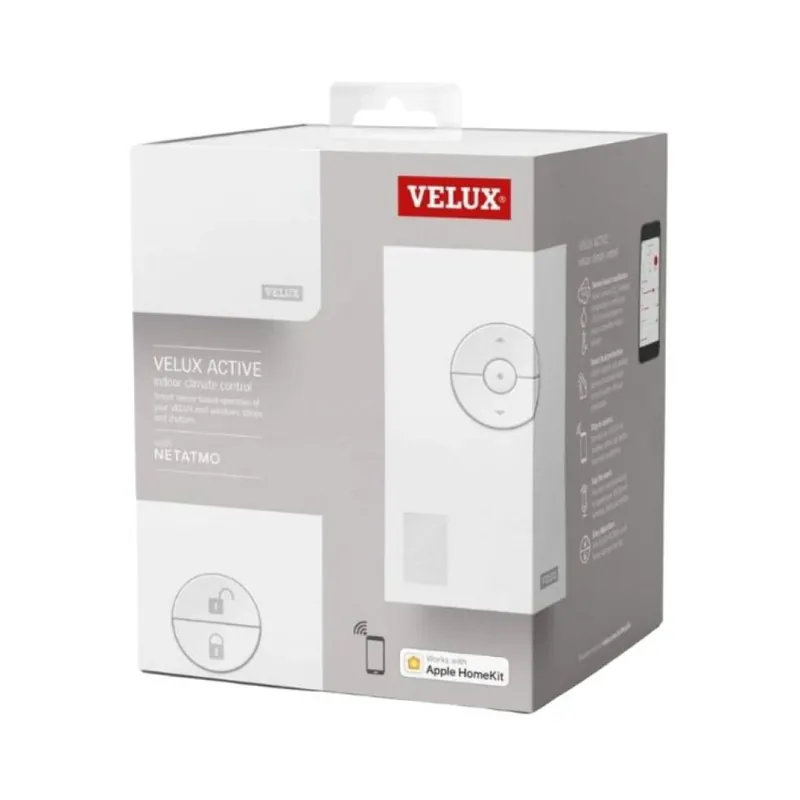 Rechtstreeks Van De Fabrikant Kit Active con Netatmo KIX 300 Velux per gestione ambiente e controllo a distanza da smartphone di finestra tetto, tenda e tapparella elettrica