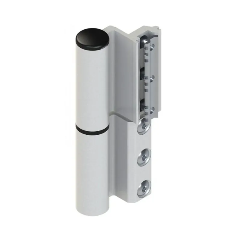 Must-Have Cerniera Celera 00681 Giesse per serramento, profilo CU, registrabile, altezza 135,5 mm, portata 100-120 Kg, Alluminio finitura Perla