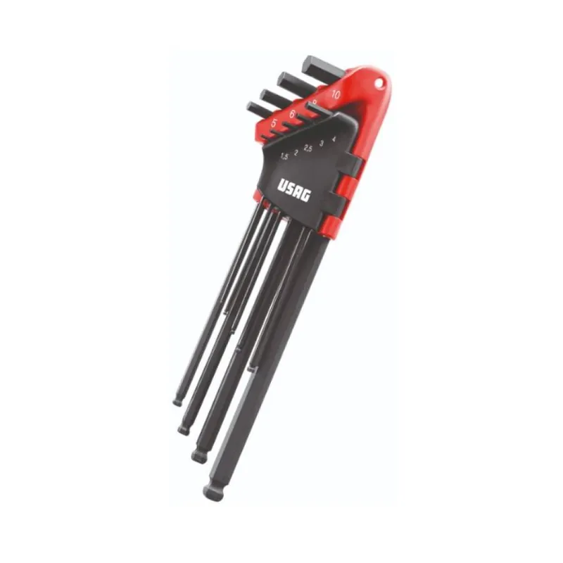 Actieprijs Set 9 chiavi esagonali 280 XLTS/S9 Usag per vite con esagono cavo, serie extra-lunga, testa sferica, materiale Acciaio