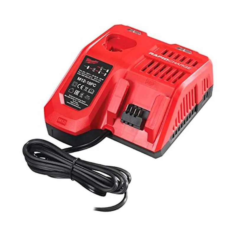 Caricabatterie M12-18 Milwaukee per batteria a litio, rapido, capacità 2.0-12.0 Ah, porta di ricarica 1xM12 e 1xM18 Seizoensaanbieding