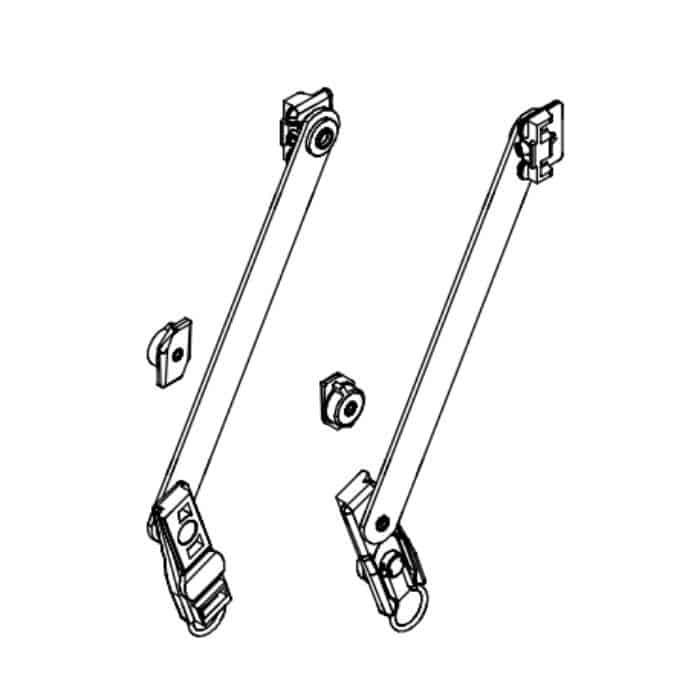 Nieuw Braccio limitatore Rallenty 02043K Giesse, per finestra anta e ribalta, profilo Erre 40, lunghezza asta 150 mm, Acciaio Inox