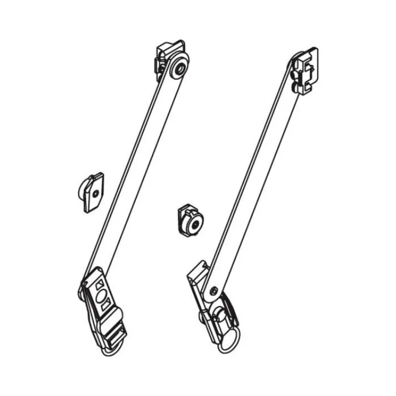 Braccio limitatore Rallenty 02045 Giesse, per anta e vasistas, profilo CU, lunghezza asta 150 mm, Acciaio Inox Lage Prijs