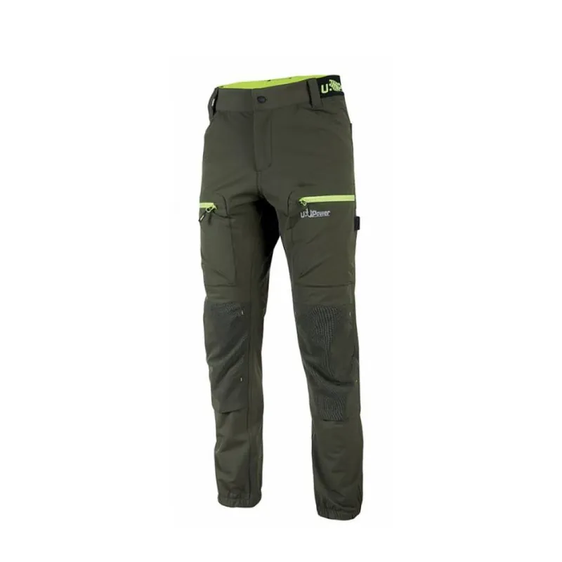 Speciale Aanbieding Pantaloni U Power Harmony da lavoro lunghi ESTIVI, idrorepellenti traspiranti, tessuto U 4, taglia L, colore Dark Green