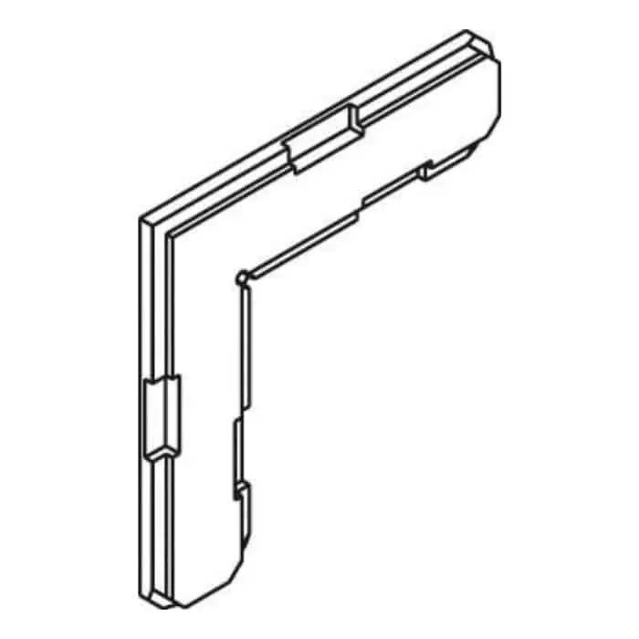 Squadretta 02368 Giesse per allineamento, profilo Erre 40, dimensioni 2,8x14,2 mm, Poliammide finitura Nero Tijdelijk Beschikbaar