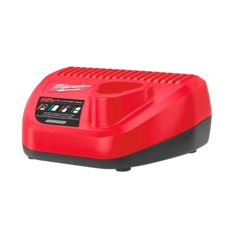 Caricabatterie C12C Milwaukee per batteria a litio, capacità 2.0-6.0 Ah, porta di ricarica 1xM12 Superprijs